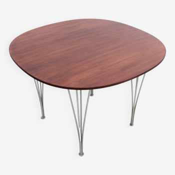 Table scandinave Super-ellipse en palissandre de Rio. 4 pers.