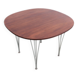 Table scandinave Super-ellipse en palissandre de Rio. 4 pers.