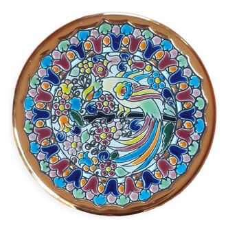 Ceramic plate artistica colon 24k
