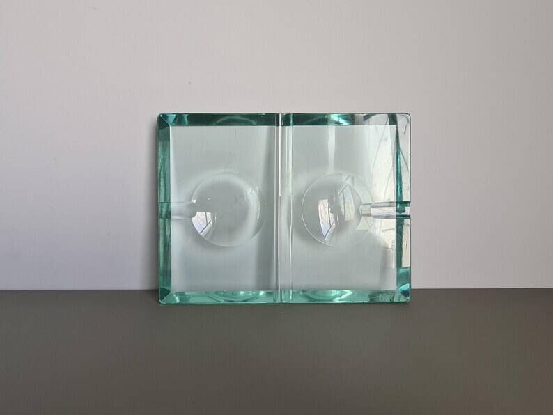 Mid-century Italian green glass ashtray - Catchall