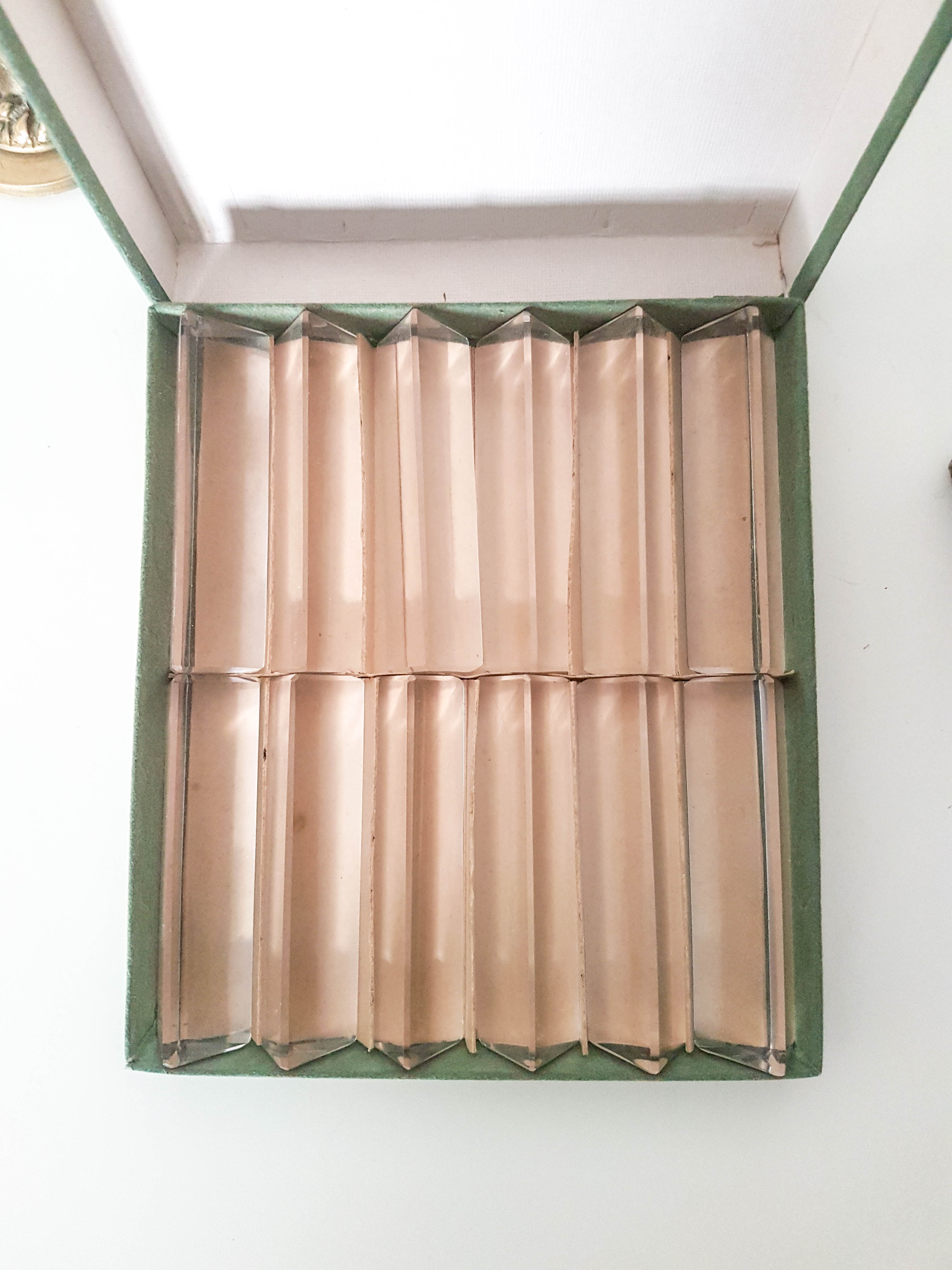 12 Baccarat crystal knife holders