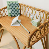 Bureau enfant rotin