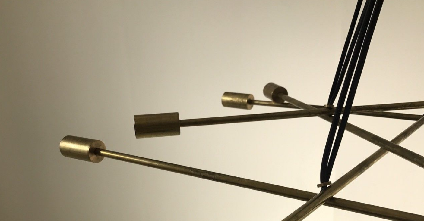 Chandelier 16 lights brass