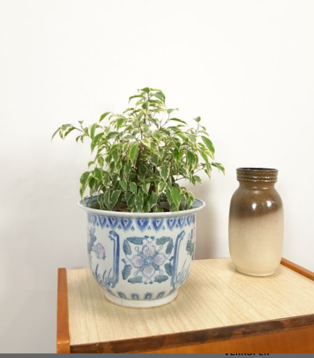 Patterned vintage flowerpot
