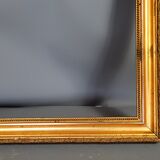 19th century frame gilded stucco wood, beaded interior edges, 47x39 cm, leaf 41.8x32.7 cm SB