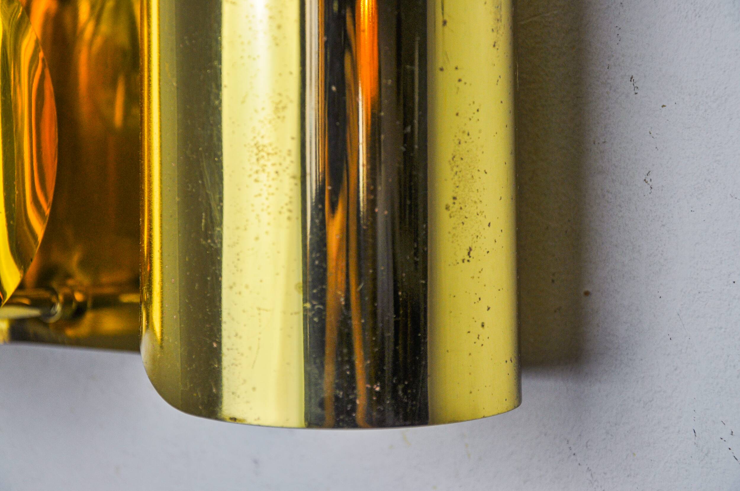 “Foglios” wall lamp in brass, Italy, 1970