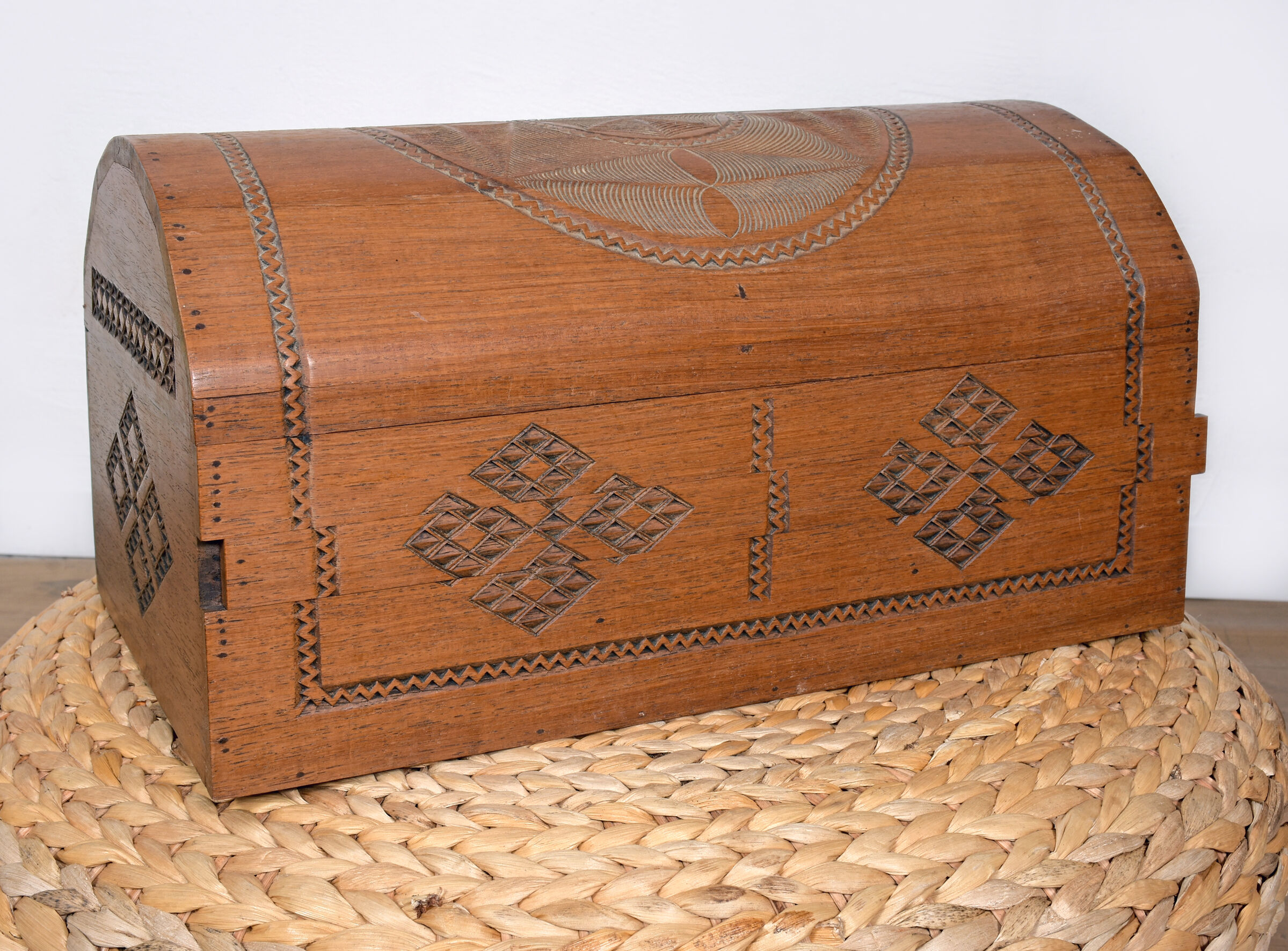 Malagasy carved chest made of precious wood