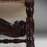 19th Century Renaissance carved oak Throne Armchair, France 1850s