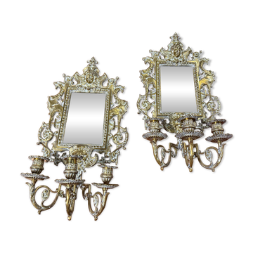 Paire d’appliques à Miroir
