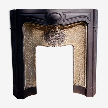 Cast-iron fireplace angelots decorations