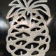 Vintage pineapple trivia in silver metal