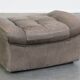 Luxurious, comfortable, gray leather vintage footstool