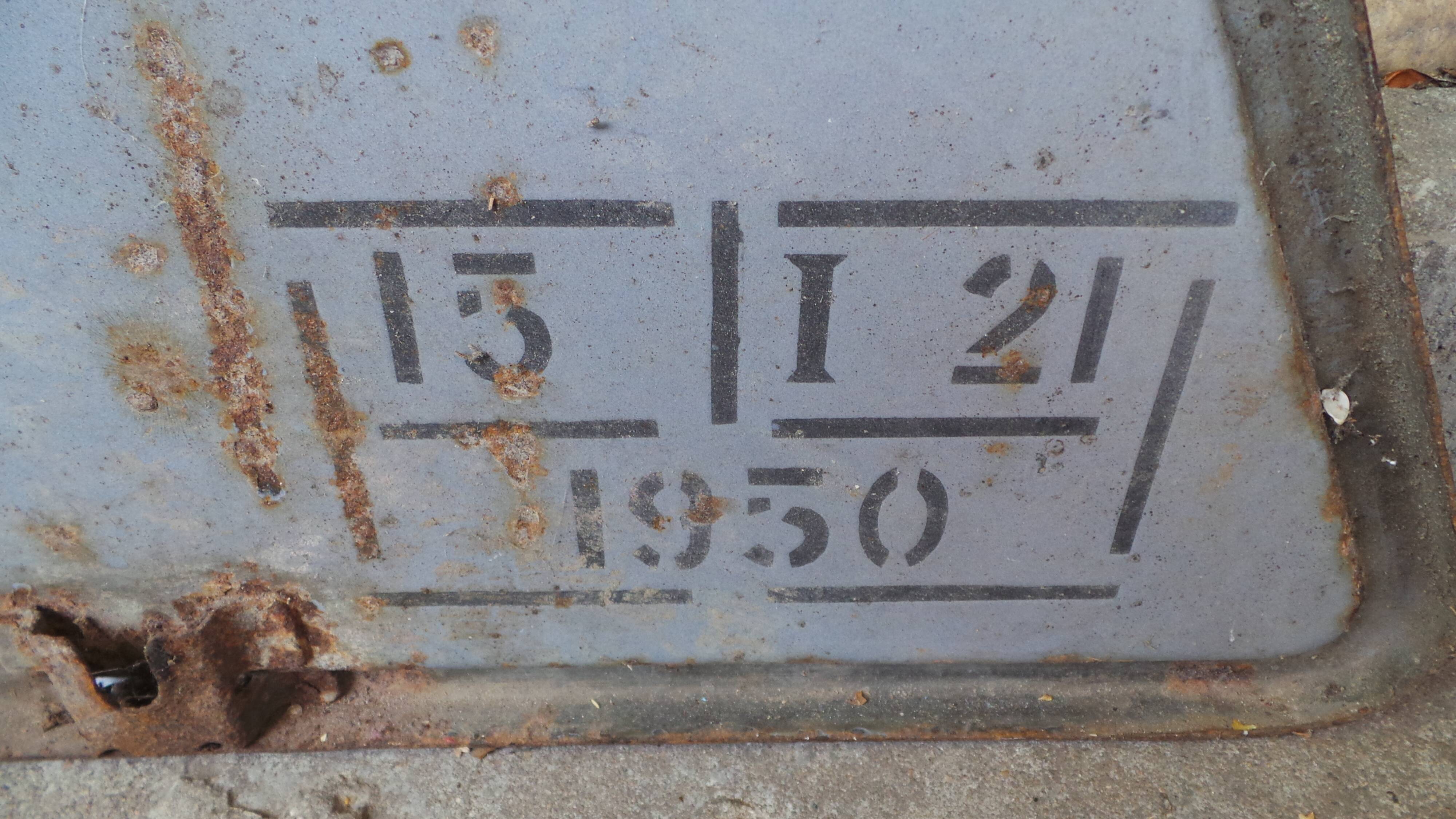 Steam train road sign 1950