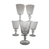 6 crystal water/wine glasses from the 60s (wheat)