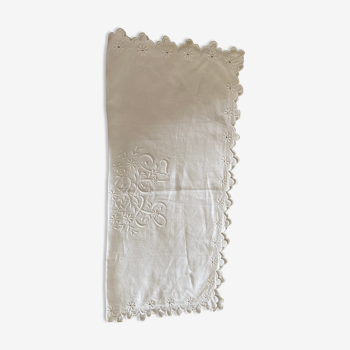 Linen tablecloth monogram AL