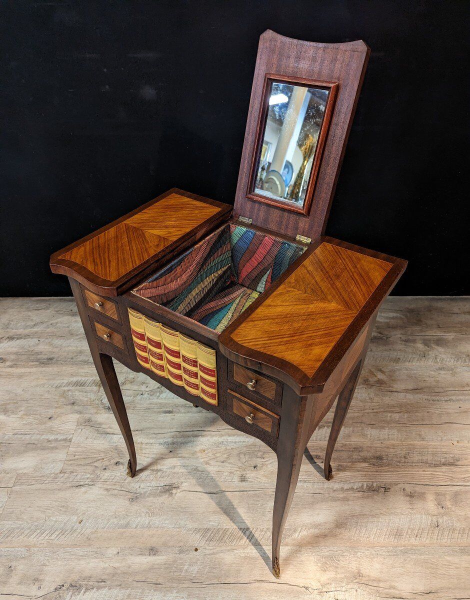 Powder Louis XV style marquetry