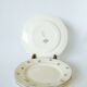 Lot of 5 Digoin Sarreguemines flat plates model small multicolored flowers 1960