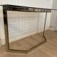 Pair of chrome metal consoles and smoked glass, Italy, 1970s