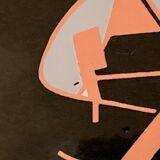 Empty Djinn enamelled black ceramic pockets, helicopter aviation theme