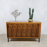 Midcentury rosewood cabinet roller door Eeka