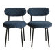 2 chaises NV Gallery bouclé bleu