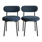 2 chaises NV Gallery bouclé bleu