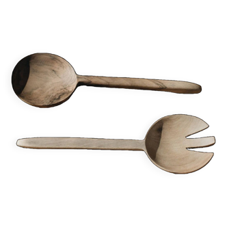 Anzar walnut cutlery set of 2