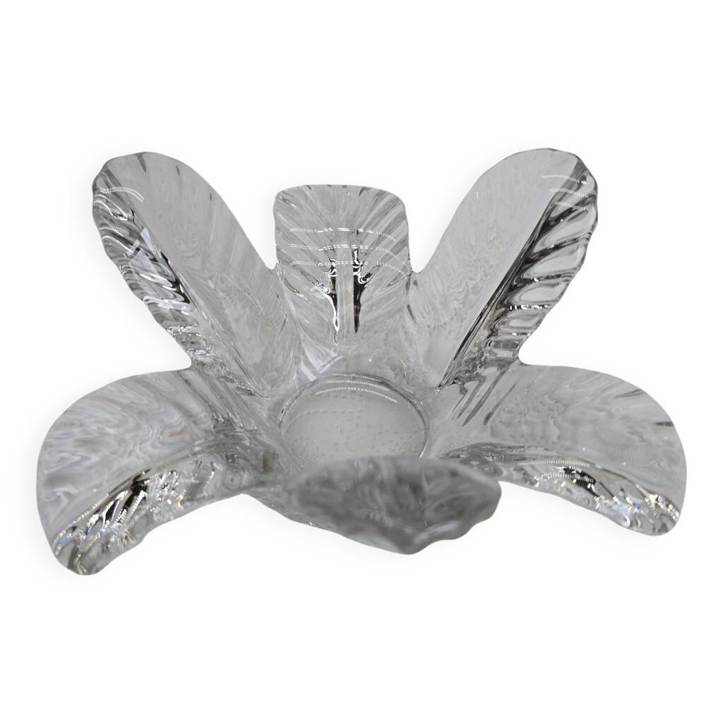 Bougeoir "Fleur" en cristal