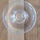 2 egg cups with matching glass cloches in transparent glass