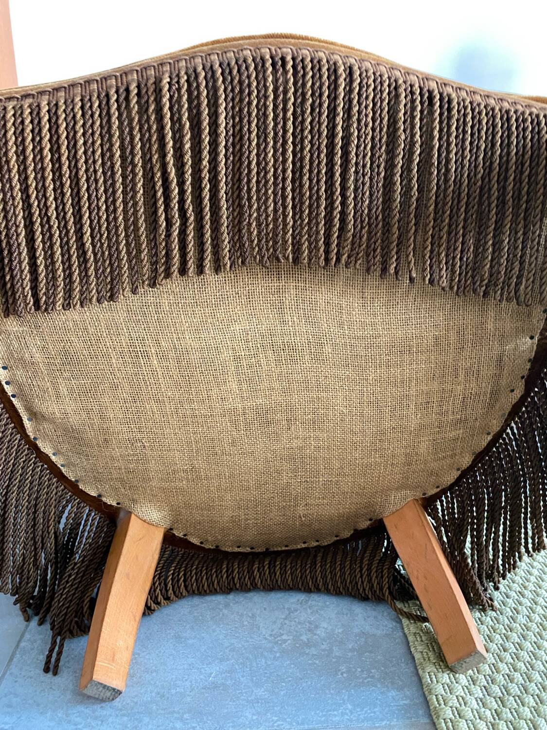 Velvet armchair