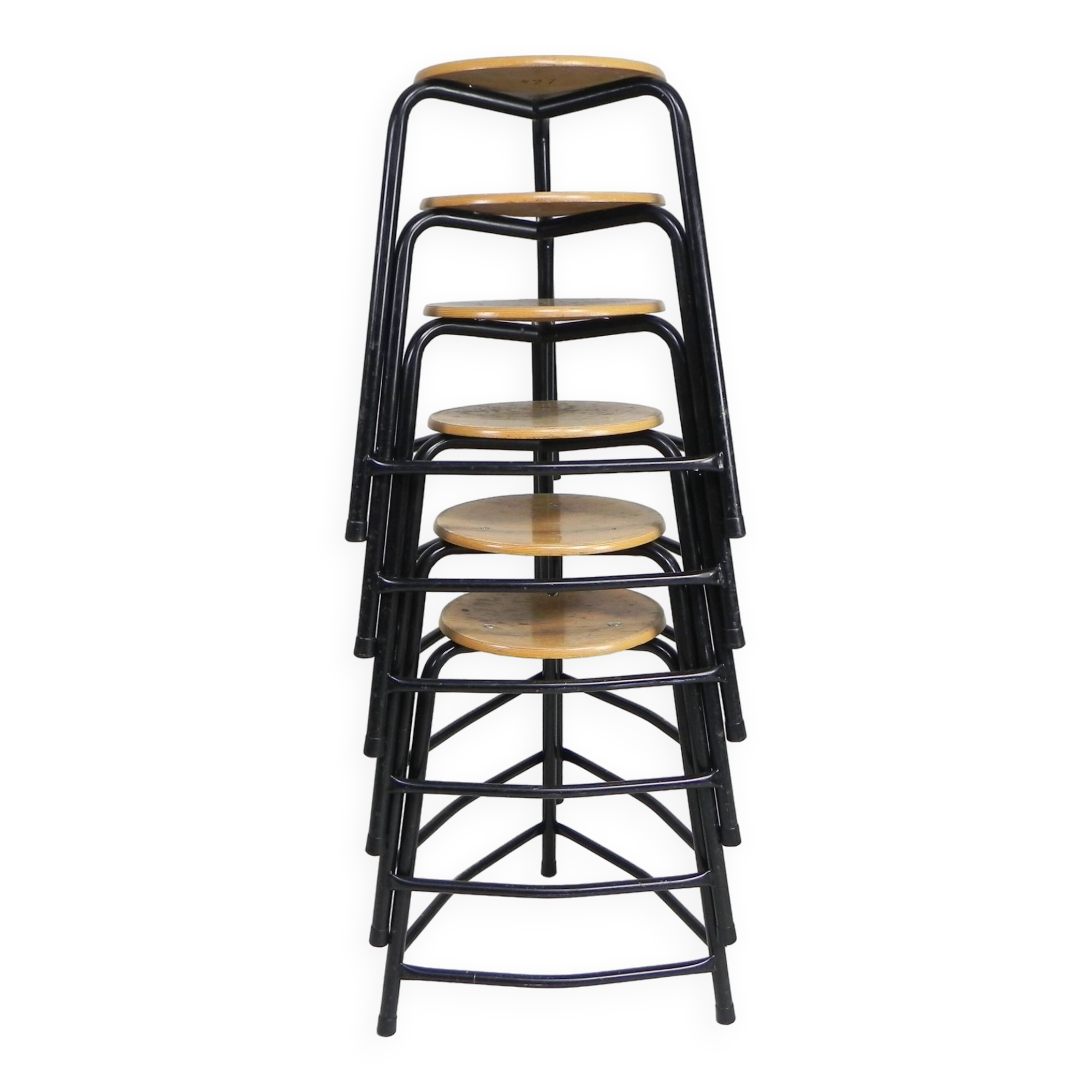 Industrial stackable stool, 55 cm high