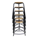 Industrial stackable stool, 55 cm high