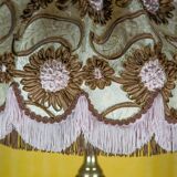 Large brass lamp with lampshade