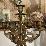 Ancien chandelier baroque en bronze