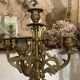 Old baroque bronze chandelier