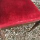 6 chaises art deco velours rouge