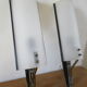 Pair of plastic and brass design sconces 50s - 60s