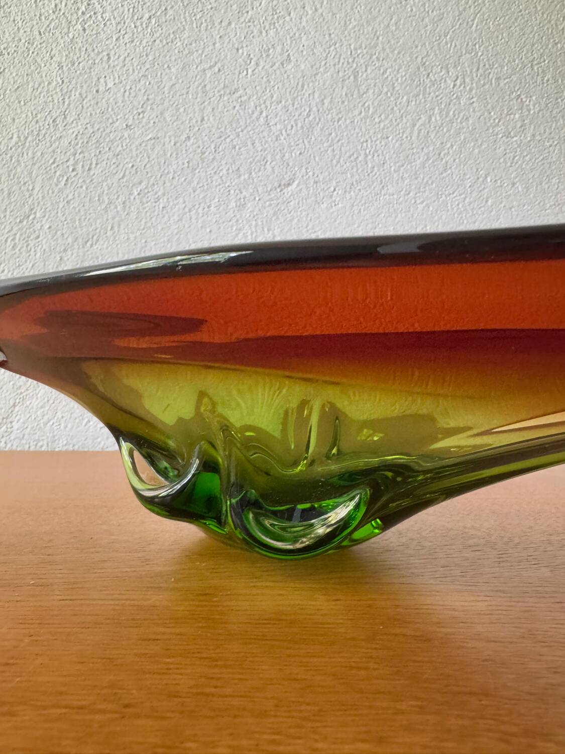 Large Murano crystal bowl from the 60s