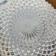 Applique murale ou plafonnier rond en verre pointe de diamant transparent