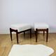 Edmund Homa stool, cream ivory white boucle seat - 2 pieces available