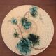 5 assiettes en barbotine majolica sarreguemines france