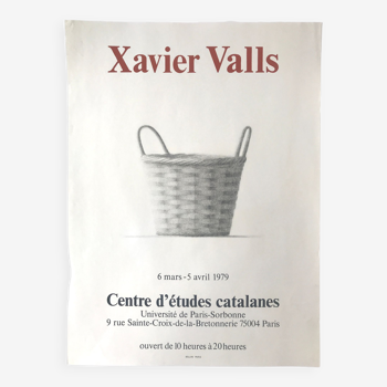 Affiche originale en lithographie de Xavier VALLS, Centre d'Etudes Catalanes à Paris, 1979