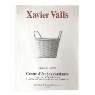 Affiche originale en lithographie de Xavier VALLS, Centre d'Etudes Catalanes à Paris, 1979