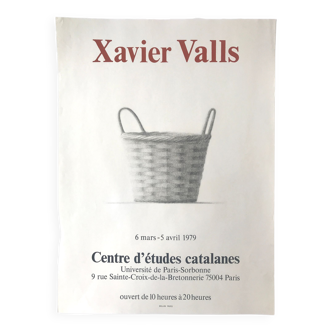 Original poster in lithograph by Xavier VALLS, Centre d'Etudes Catalanes in Paris, 1979