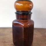 Bocal en verre ambré