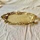 Neo-Baroque decorative brass tray - stamped DL number 6 registered