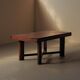 Modernist oak table with a checkerboard top, France, circa 1940.