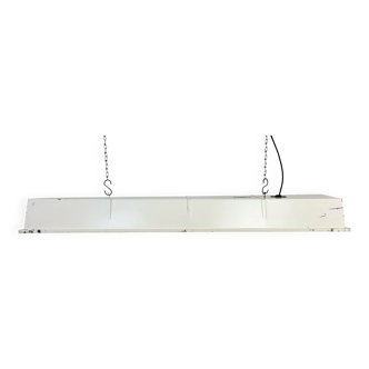 Lampe tubulaire industrielle beige de Famor, années 1970