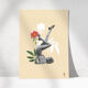 Print Collage. Flower Candle