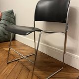 Set of 2 David Rowland black chairs / 40/4